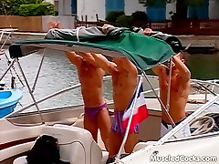 Boat Cock Sucking Threesome