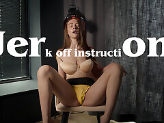 JOI 4K Obey My Voice & Cum Femdom Jerk Off Instructions 2025
