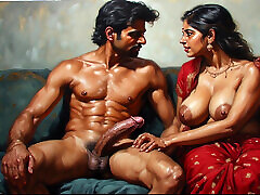 Beautiful Indian stepmom wants to have a secret oild puzzy with her stepson