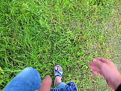 The lonely girl wasn&039;t scared, she wanted to watch me jerk my dick and touch it