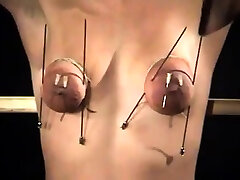 Lesbian BDSM Chained and Electro Tortured MILF Slave
