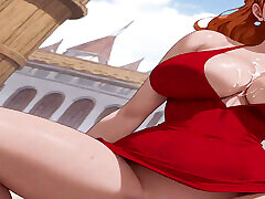 ai Image One Piece Nami Hen whole Cake Islandred Dress