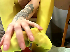 Long socks FEet Oil Massage love
