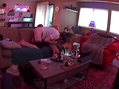 Cumming Hard All Over the couch
