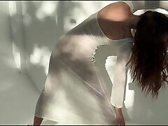 yoga in perfect long tight dress