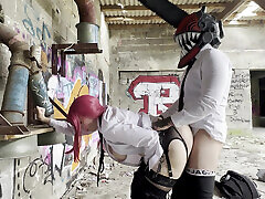 Chainsaw Man Cosplay - Makima x Denji Passion Unleashed