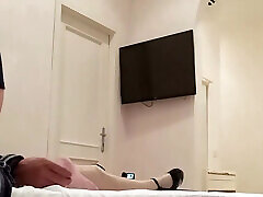 milf in calze e tacchi, legato e scopata