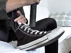 Vacuum Dusty Sneakers and Then Cum on Them! POV, JOI, Lady Victoria Valente