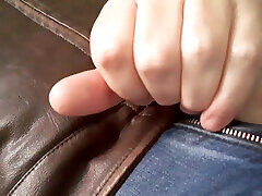 Edge and Cum on New Brown Leather Jacket Edge and Cum on New Brown Leather Jacket