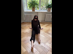 perfect body goddess yoga in transparent clothes