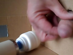 Cock in Box hands free jerking with vibrator Cock in Box hands free jerking with vibrator