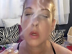 Maggie Moon Smoking a Cigarette