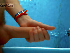 Got Blueballs During a Hot Date. Massive Discreet Cum at His Bathroom