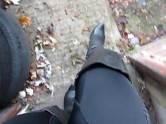 strutting around in my trashed sister older thigh boots
