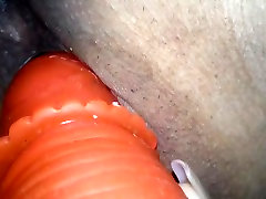 Hot Mexican milf dildo masturbating clothed suck off close up orgasms