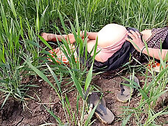 The Desi girl of the village, yearning for xxx ww andin in the moms and double wheat field, is turning and turning and putting her fingers in her