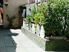 naked girl fucks unknown to unknown in public