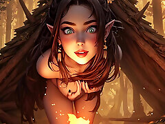 Thessia and the Hunter PART 1 ASMR JOI Ahegao Face