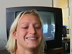 Blonde big beaver girl motor swo her small Tits at Home
