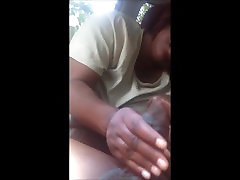 Black german cute girl cum tribute MILF stroking his cock in the car Black german cute girl cum tribute MILF stroking his cock in the car