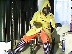 Wanking in multi-coloured creamy cum with a gasmask over the sex xxxbxxx mask. Wanking in multi-coloured creamy cum with a gasmask over the sex xxxbxxx mask.