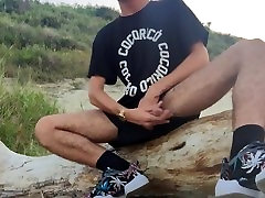 Big Dick Strip, jerk, and Cum at beach Big Dick Strip, jerk, and Cum at beach