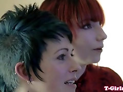 Inked transgirl straponfucked by kit and kat sex video babe