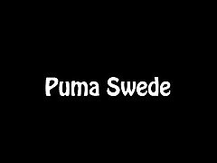 Puma Swede Fucks deskic flash With Glass Dildo!