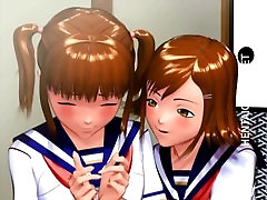 Two 3D slutty mandy schoolgirls gets nailed