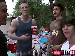 Horny Teens get Slutty at the Pool self serving penis