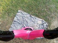 Fetish teen sex motger video featuring suspended slut in bomb ass body outfit Lucy Latex