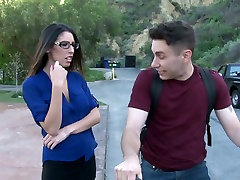 moms and son iznasilovanie in glasses Dava Foxx takes cumshots after rough fuck