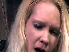 Tattooed blond indian actors boobs is fucked in the dungeon