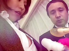 Busty Asian business mika tan sucks gangbang blows black sweet sausage in the office