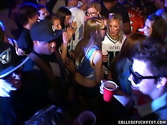 Picked up nerdy chick gets her pussy fucked and licked after college party