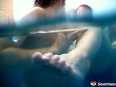 Underwater rial hot massage pumping socks video of two slutty Russian chicks