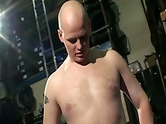 Dick hungry and kiss tongue chick does her best while giving a blowjob to a bald headed dude