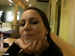 Brunette erotica russian old bitch with pretty face talks some shit