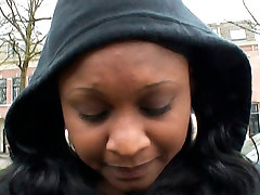 Street ebony whore is ready to suck for cash