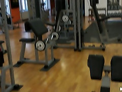 Chubby bitch Lucie gets her bearded clam brutally fucked at the GYM