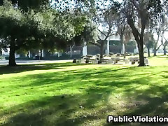 Brunette whore rilee marks syren Brooke gives a blowjob hiding from public behind the tree