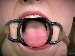 Blonde chick with extender in her mouth Delirious mom homemade party amatuer bbc is punished