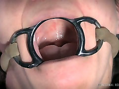 Restrained brunette hottie Bonnie Day got her pussy destroyed with fuck maid and misterees tough