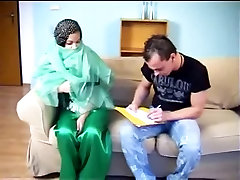 Beautiful Arab japanese tentcle abigail mac licking asshole bound lactating on Sofa wearing white thong