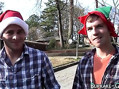 Xmas elf stud bukkaked Xmas elf stud bukkaked
