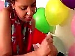 Sexy black amateur babe sucks cock in party game Sexy black amateur babe sucks cock in party game