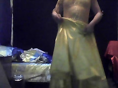 Yello satin dress