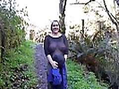Fat Woman Flashing Outside By The Road Fat Woman Flashing Outside By The Road