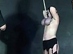 Tit hanging of mature roped slavegirl Andrea in extreme twisit video tit whipping Tit hanging of mature roped slavegirl Andrea in extreme twisit video tit whipping