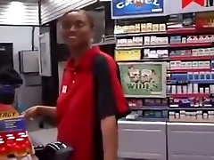 cashier gives custome bisexual sharing wife with job